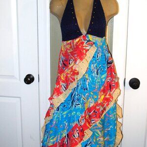 OOAK 1 piece fairy dress, bohemian style sundress, boho gypsy, beachwear